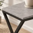 Stolik metalowy X - Beton Jasny