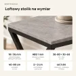 Stolik metalowy X - Beton Jasny