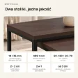 Stolik metalowy podwójny Wenge - kolekcja Metalove
