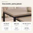 Stolik metalowy podwójny Cappuccino - kolekcja Metalove