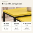 Stolik metalowy podwójny Żółty - kolekcja Metalove
