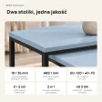 Stolik metalowy podwójny Niebieski - kolekcja Metalove