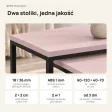 Stolik metalowy podwójny Różowy - kolekcja Metalove