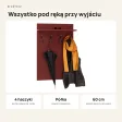 Wieszak ścienny pionowy - Czerwony - Na ubrania