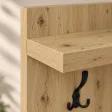 Wieszak ścienny pionowy - Dąb Artisan - Na ubrania