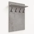 Wieszak ścienny pionowy - Beton - Na ubrania