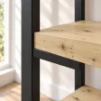 Regał Metalowy Loftowy Industrialny Dąb Artisan
