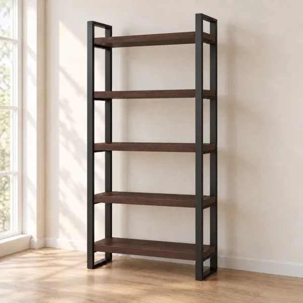 Regał Metalowy Loftowy Industrialny Wenge