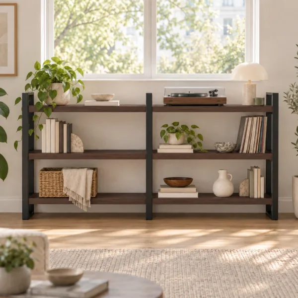 Regał Metalowy Loftowy Industrialny Wenge