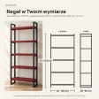 Regał Metalowy Loftowy Industrialny Czerwony