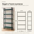 Regał Metalowy Loftowy Industrialny Zielony