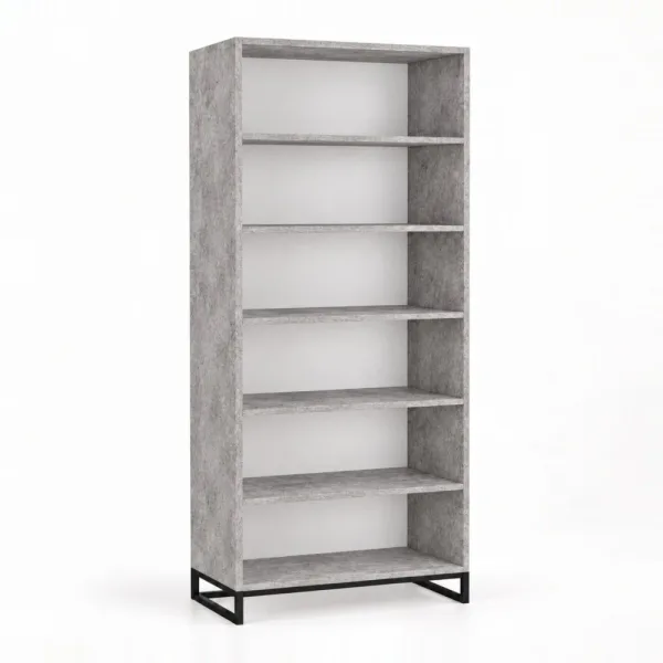 Regał metalowy podwójny beton - kolekcja Metalove