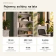 Regał metalowy podwójny beton - kolekcja Metalove