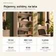Regał metalowy podwójny cappuccino - kolekcja Metalove