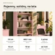 Regał metalowy podwójny różowy - kolekcja Metalove
