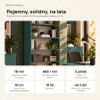 Regał metalowy podwójny zielony - kolekcja Metalove
