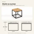 Stolik kawowy metalowy - Dąb Artisan