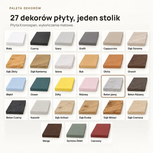 Stolik kawowy metalowy - Beton