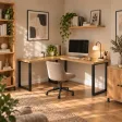 Biurko narożne loft - Dąb Złoty