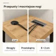 Biurko narożne loft - Dąb Złoty