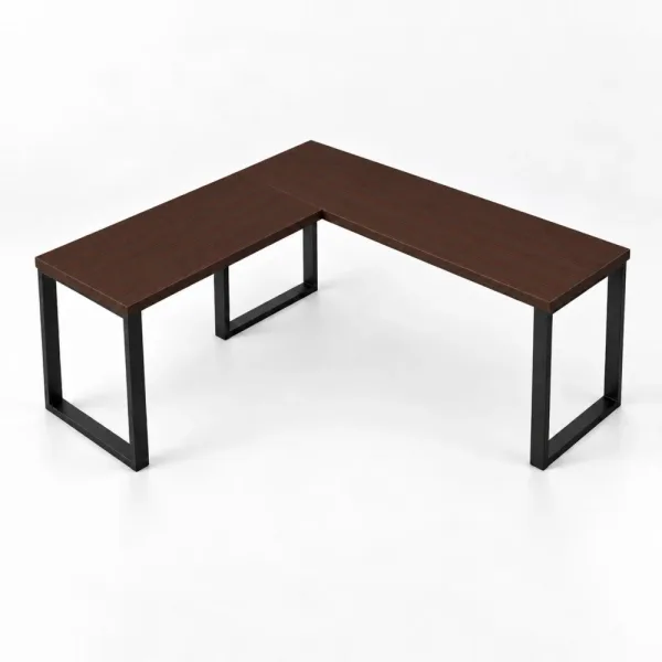 Biurko narożne loft - Wenge