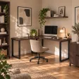 Biurko narożne loft - Wenge