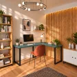 Biurko narożne loft - Zielone