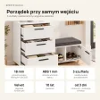 Komoda do przedpokoju z siedziskiem - Biała