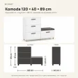Komoda do przedpokoju z siedziskiem - Biała