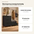 Komoda do przedpokoju z siedziskiem - Czarna
