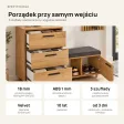 Komoda do przedpokoju z siedziskiem - Dąb Złoty