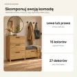 Komoda do przedpokoju z siedziskiem - Dąb Złoty