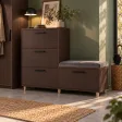 Komoda do przedpokoju z siedziskiem - Wenge