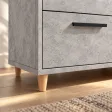 Komoda do przedpokoju z siedziskiem - Beton