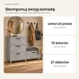 Komoda do przedpokoju z siedziskiem - Beton