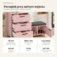 Komoda do przedpokoju z siedziskiem - Różowy