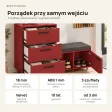 Komoda do przedpokoju z siedziskiem - Czerwony