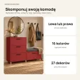 Komoda do przedpokoju z siedziskiem - Czerwony