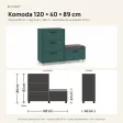 Komoda do przedpokoju z siedziskiem - Zielony
