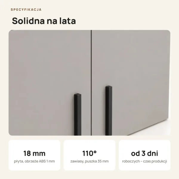 Nadstawka do szafy Kamil - Szara