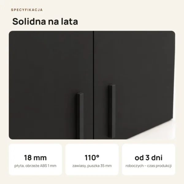 Nadstawka do szafy Kamil - Czarna