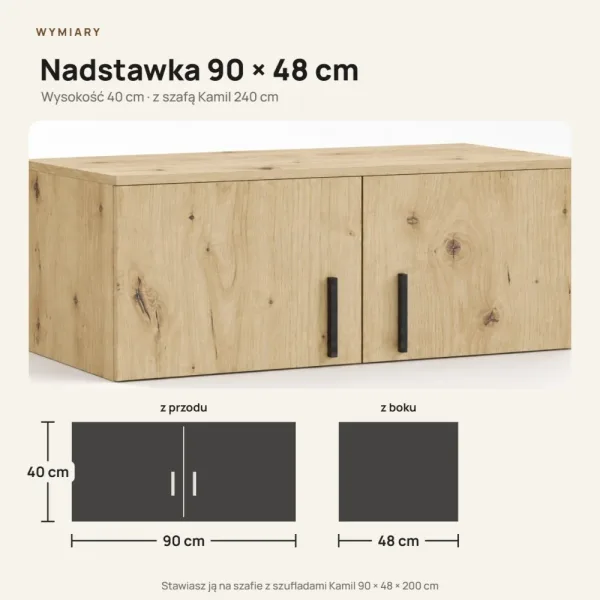 Nadstawka do szafy Kamil - Dąb Artisan