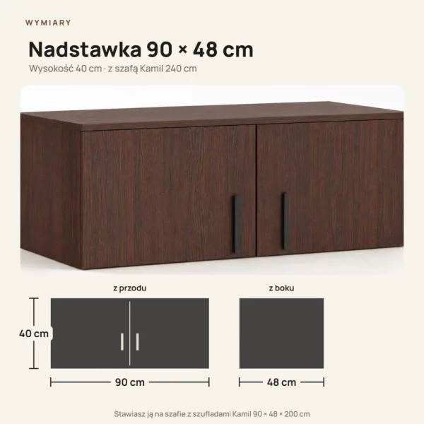 Nadstawka do szafy Kamil - Wenge