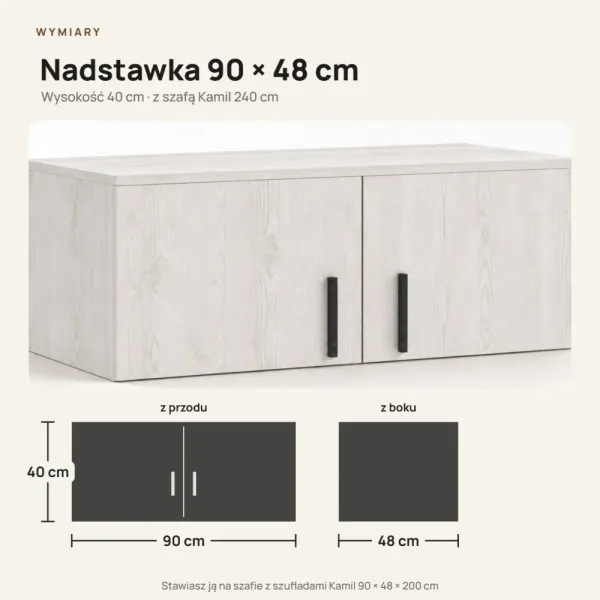 Nadstawka do szafy Kamil - Sosna
