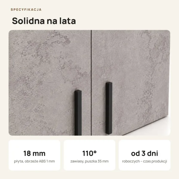 Nadstawka do szafy Kamil - Beton