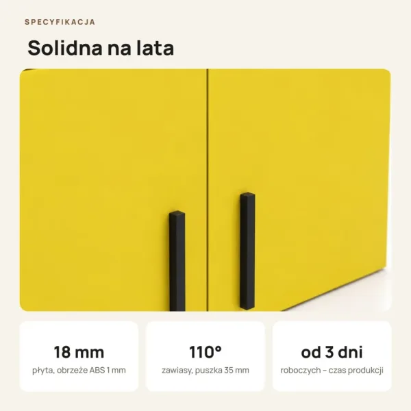 Nadstawka do szafy Kamil - Żółta