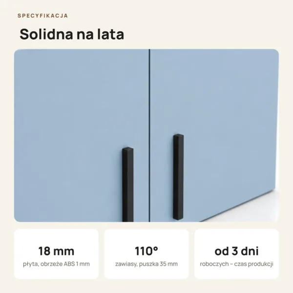 Nadstawka do szafy Kamil - Niebieska