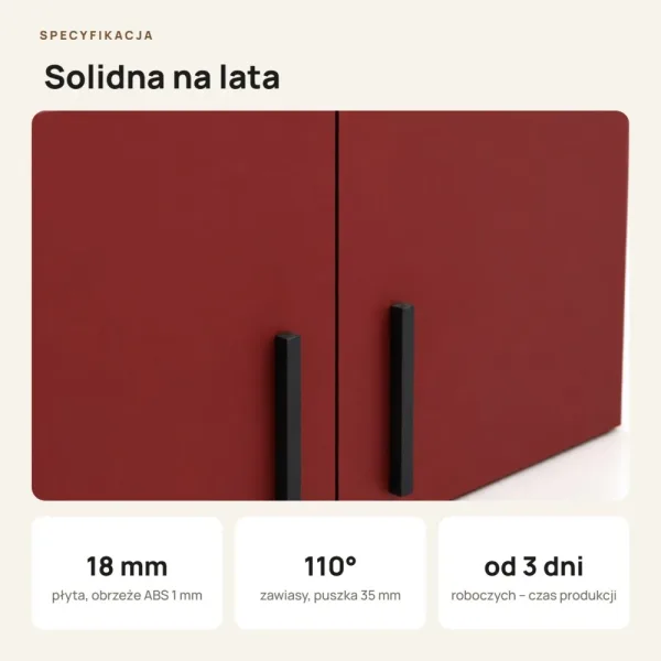 Nadstawka do szafy Kamil - Czerwona