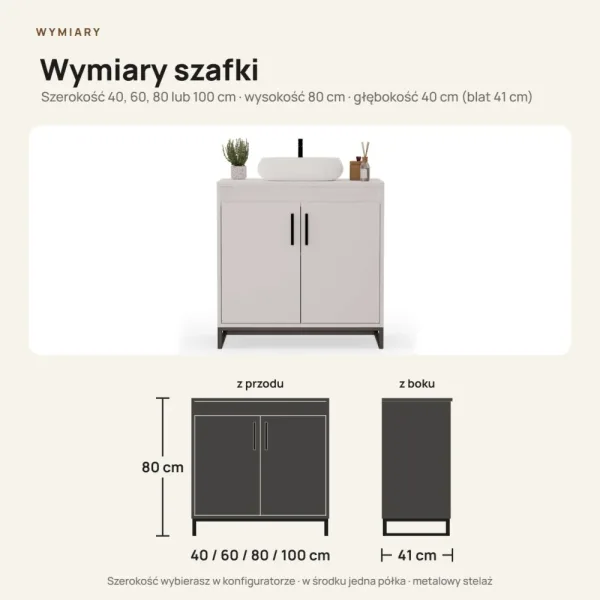 Szafka pod umywalkę - Biała