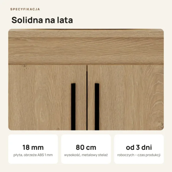 Szafka pod umywalkę - Dąb Kamienny